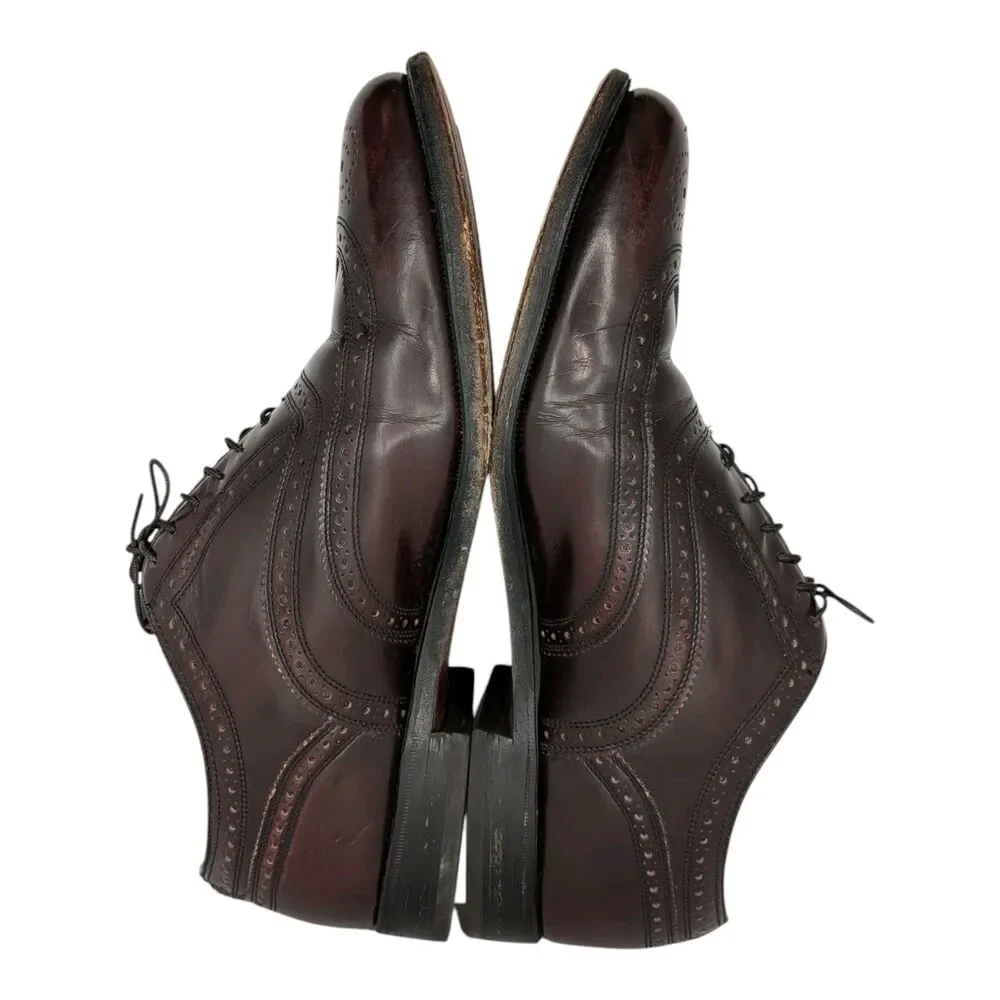 Florsheim Men's Lexington Wingtip Oxford Dress Shoes Burgundy Leather Size 9